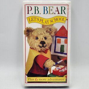 P.B. Bear & Friends Lets Play School VHS Sealed 1998